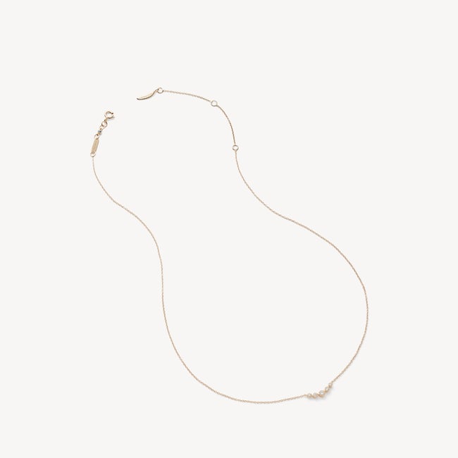 Graduating Diamond Necklace 0.145ct Diamond