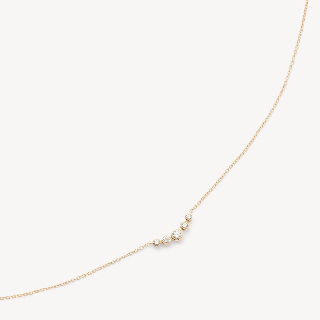 Graduating Diamond Necklace 0.145ct Diamond