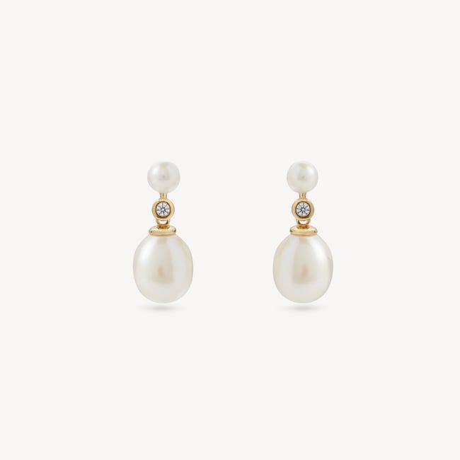Drop Earrings 0.04ct Diamond