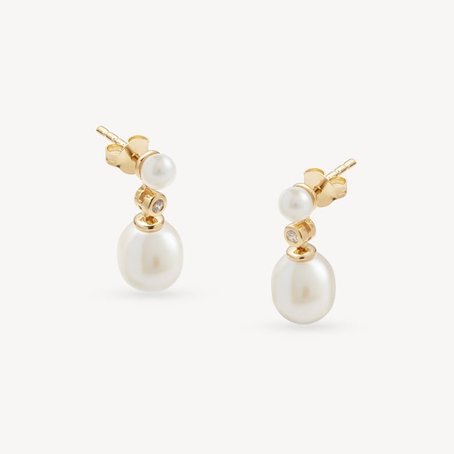 Drop Earrings 0.04ct Diamond