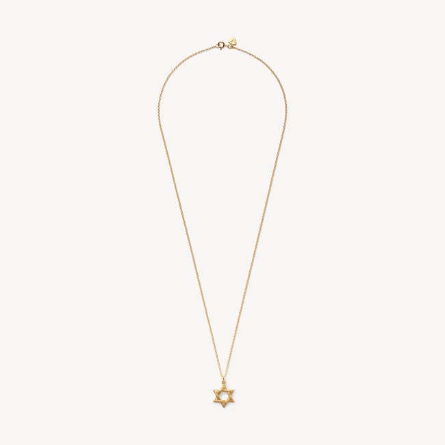Star of David Pendant Necklace 18ct Gold Vermeil