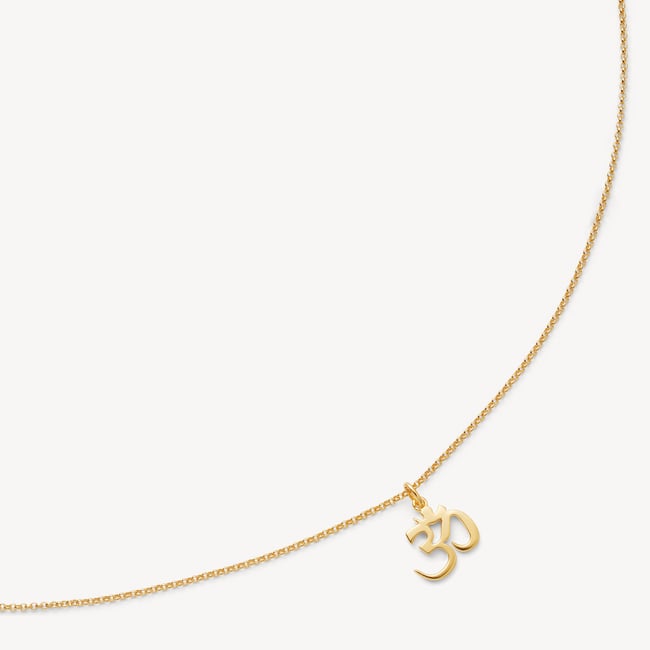 Om Pendant Necklace 18ct Gold Vermeil