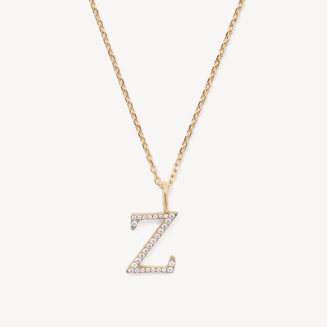 Diamond Initial Z Necklace 0.127ct Diamond