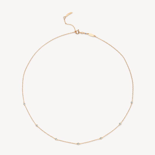 Celeste Necklace 0.018ct Swiss Blue Topaz