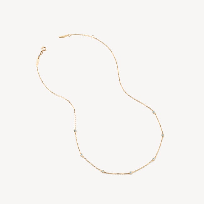 Celeste Necklace 0.018ct Swiss Blue Topaz