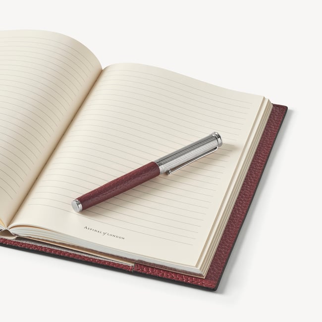 A5 Refillable Journal & Pen Set Merlot Pebble
