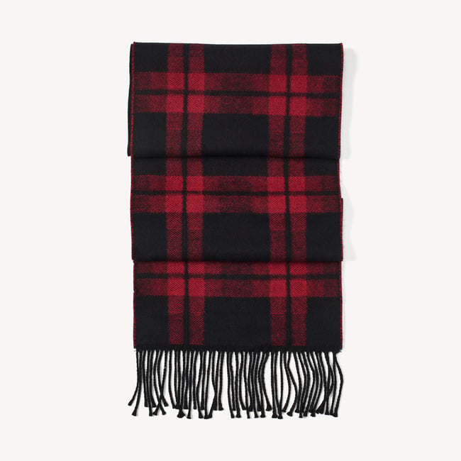 Premium Merino Wool Oversized Scarf Red Merino Wool