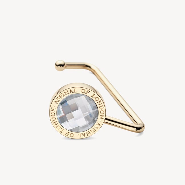 Aspinal Handbag Hook Silver Crystal