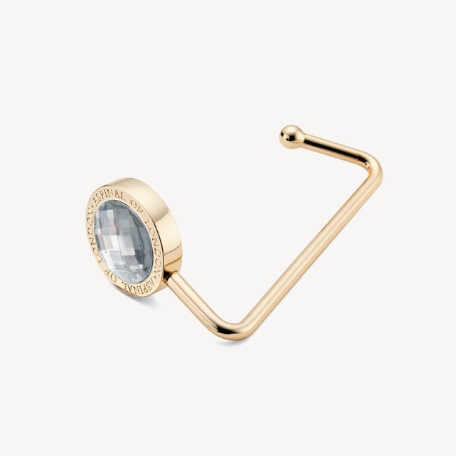 Aspinal Handbag Hook Silver Crystal