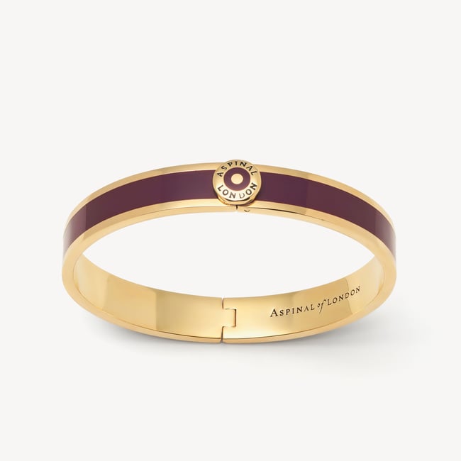 Enamel Bangle Fig Enamel & 18ct Gold Plated