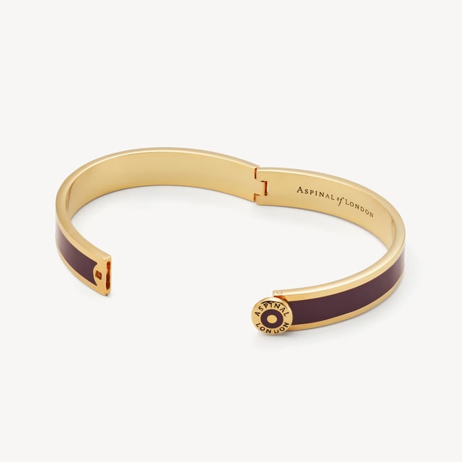 Enamel Bangle Fig Enamel & 18ct Gold Plated