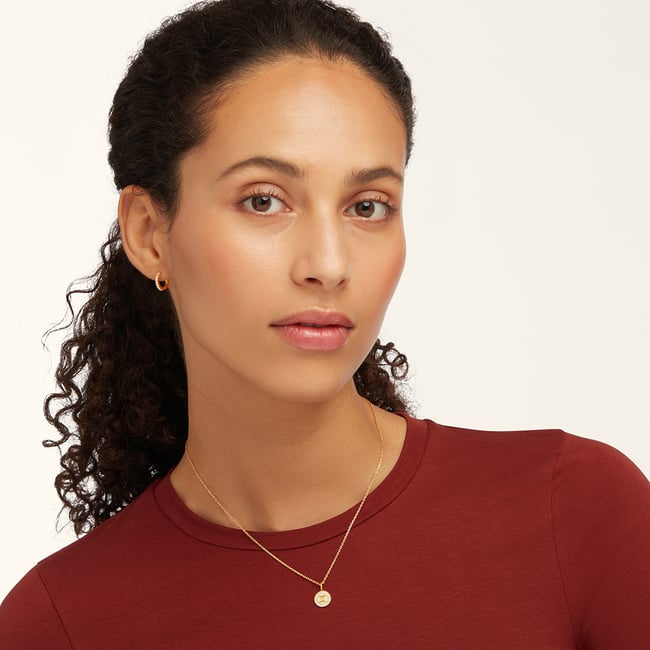 Gemini Zodiac Pendant Necklace Gemini in 18ct Gold Vermeil