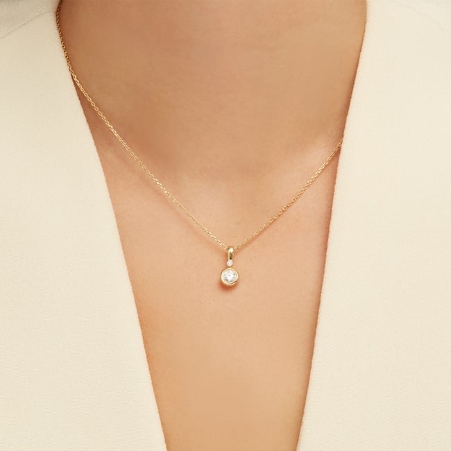 Diamond Pendant Necklace 0.015ct Diamond