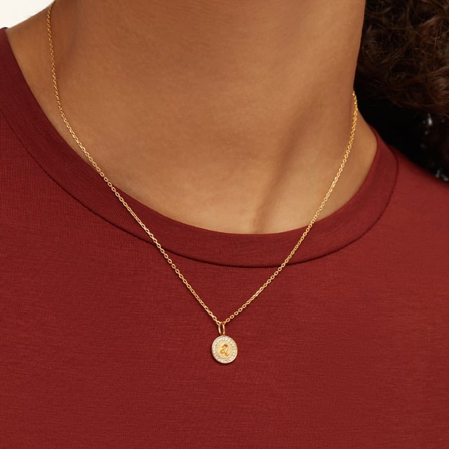 Leo Zodiac Pendant Necklace Leo in 18ct Gold Vermeil