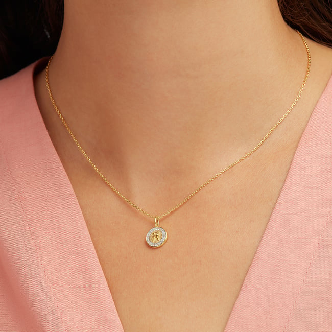 Pisces Zodiac Pendant Necklace Pisces in 18ct Gold Vermeil
