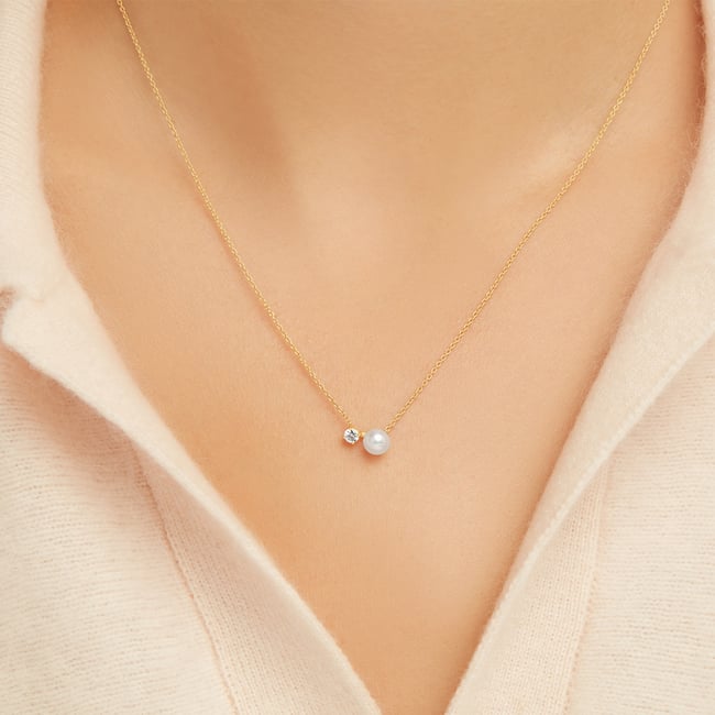 Toi Et Moi Necklace Natural Pearl