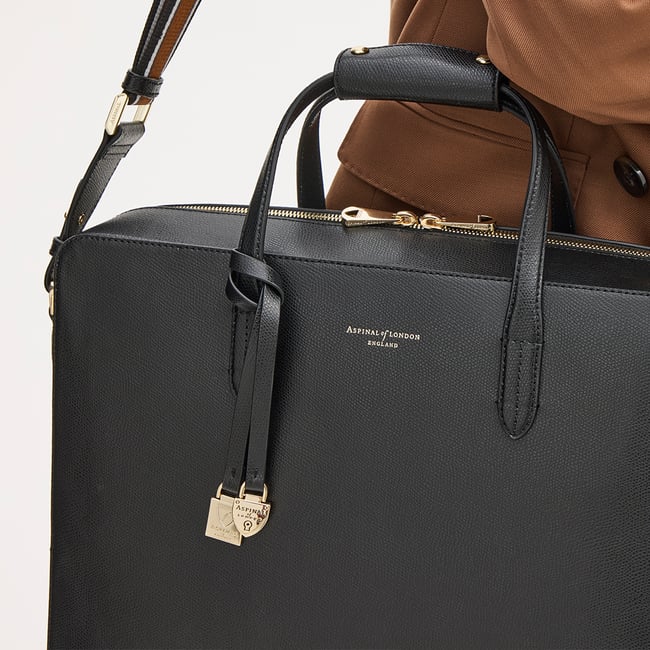 The Brook Street Black Soft Saffiano