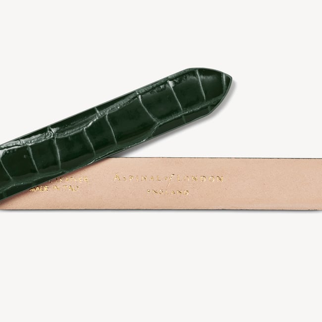Mayfair Women's Waist Belt Evergreen Patent Croc
