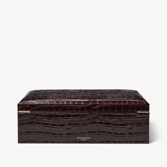 Prestige Jewellery Box Deep Shine Amazon Brown Croc