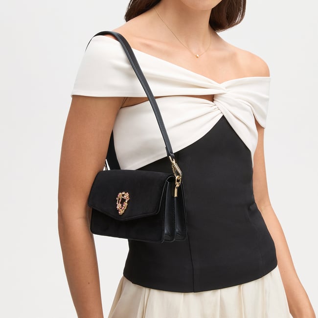 Eliza Clutch Black Velvet