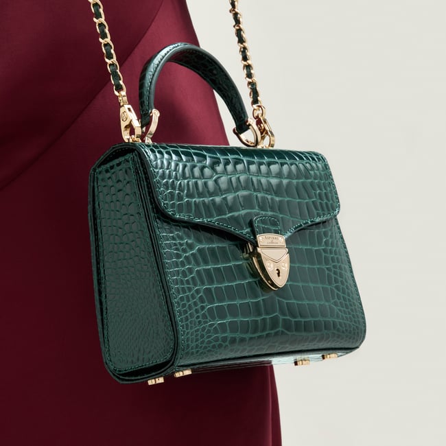 Midi Mayfair® Evergreen Patent Croc