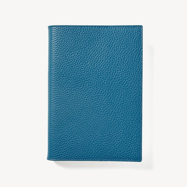 A5 Refillable Luxury Journal Topaz Pebble with Soft Suede Lining