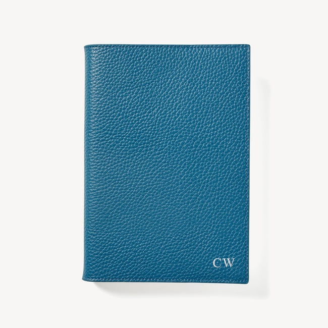A5 Refillable Luxury Journal Topaz Pebble with Soft Suede Lining