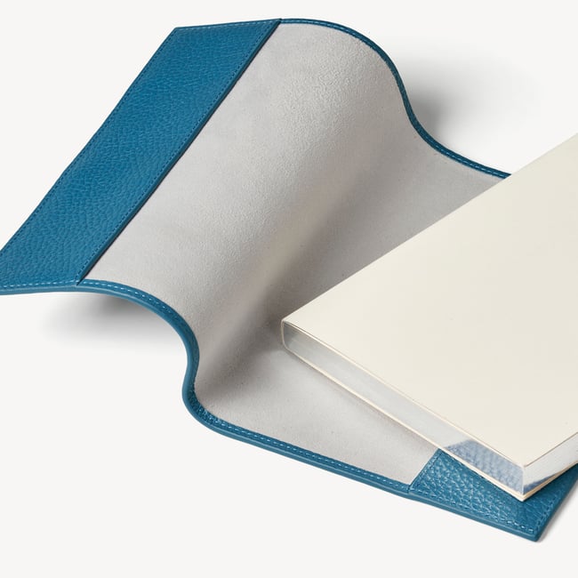 A5 Refillable Luxury Journal Topaz Pebble with Soft Suede Lining