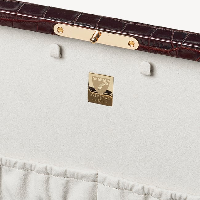 Savoy Jewellery Box Deep Shine Amazon Brown Croc
