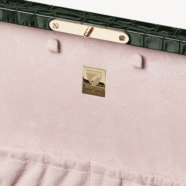 Savoy Jewellery Box Deep Shine Evergreen Croc