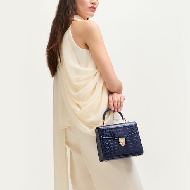 Midi Mayfair® Midnight Blue Patent Croc