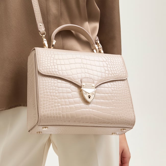 Mayfair® Soft Taupe Patent Croc