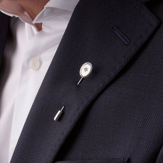 Oval Tie & Lapel Pin Sterling Silver