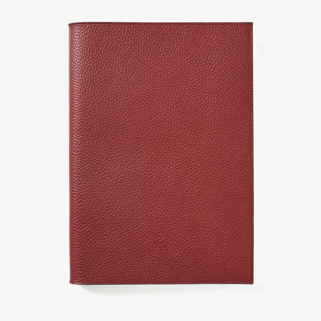 A4 Refillable Luxury Journal Merlot Pebble with Soft Suede Lining
