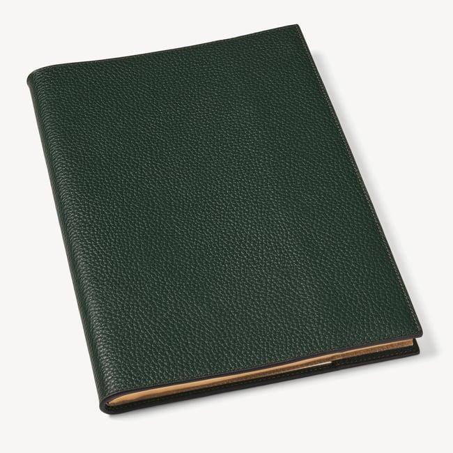 A4 Refillable Luxury Journal Alpine Pebble with Soft Suede Lining