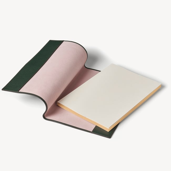A4 Refillable Luxury Journal Alpine Pebble with Soft Suede Lining