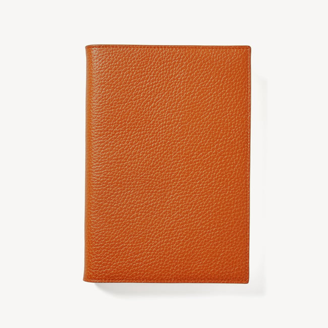 A5 Refillable Luxury Journal Marmalade Pebble with Soft Suede Lining