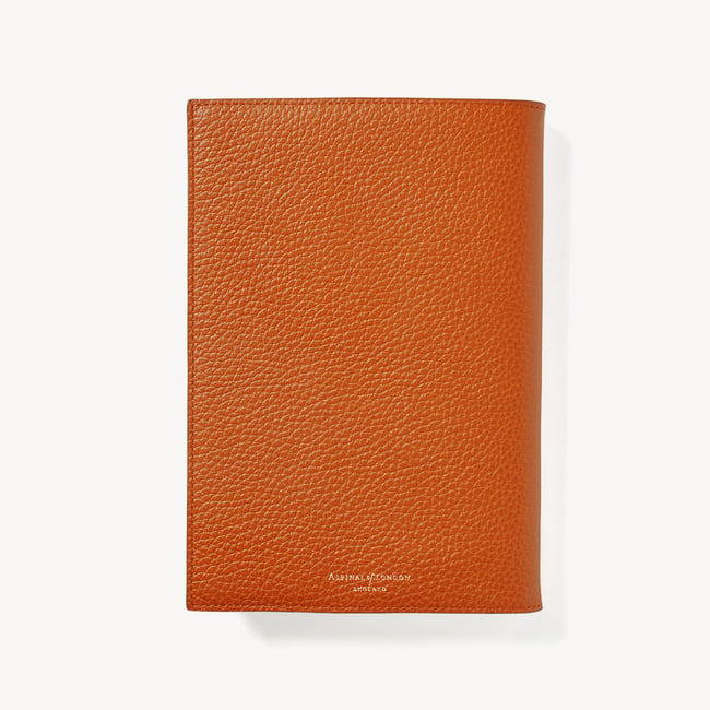 A5 Refillable Luxury Journal Marmalade Pebble with Soft Suede Lining