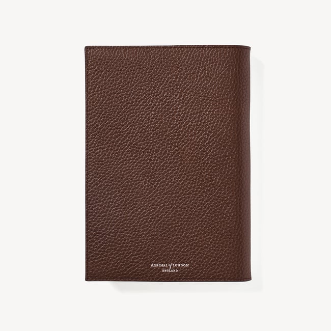 A5 Refillable Luxury Journal Tobacco Pebble with Soft Suede Lining