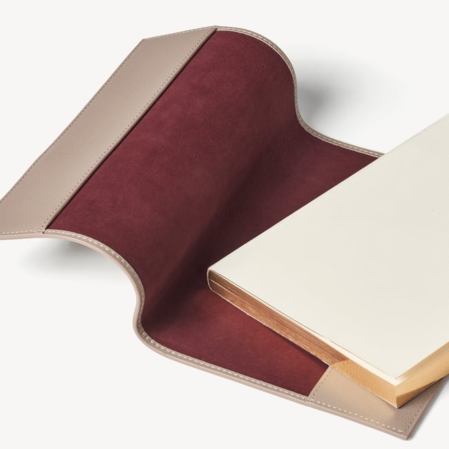 A5 Refillable Luxury Journal Moleskin Soft Saffiano with Soft Suede Lining