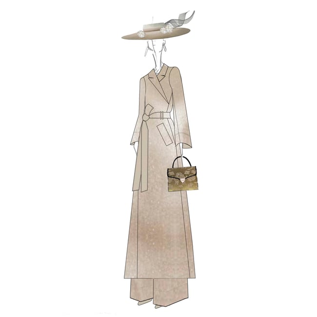 Midi Mayfair® Gold Rose Damask