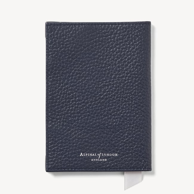 Passport Cover Navy Pebble
