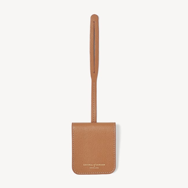 Travel Luggage Tag Caramel Soft Saffiano