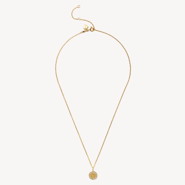 Aries Zodiac Pendant Necklace Aries in 18ct Gold Vermeil