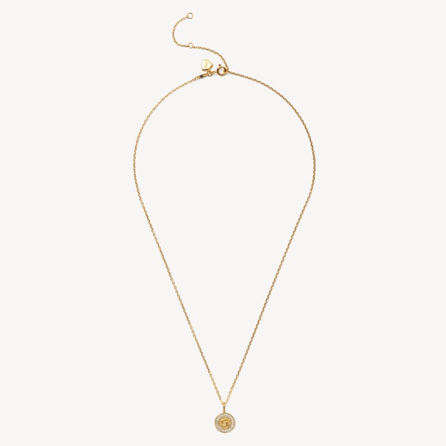 Cancer Zodiac Pendant Necklace Cancer in 18ct Gold Vermeil