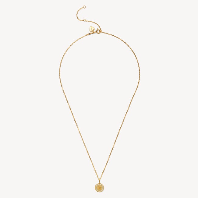 Virgo Zodiac Pendant Necklace Virgo in 18ct Gold Vermeil