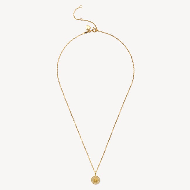 Libra Zodiac Pendant Necklace Libra in 18ct Gold Vermeil