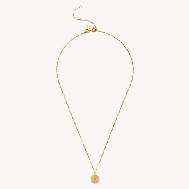 Pisces Zodiac Pendant Necklace Pisces in 18ct Gold Vermeil
