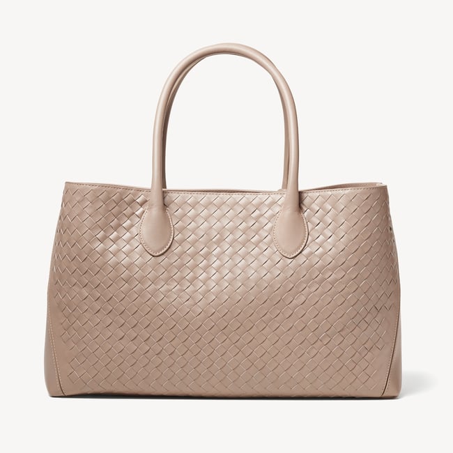 London Tote Moleskin Woven Leather
