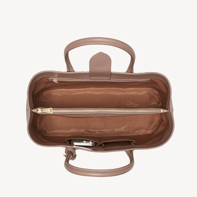 London Tote Moleskin Woven Leather